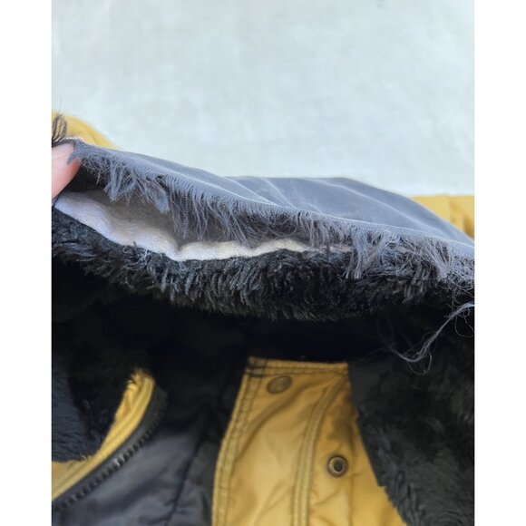 Vintage RefrigiWear Jacket Size L Yellow Parka Coat Fleece Collar Work USA - Picture 16 of 16